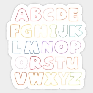 Rainbow Alphabet 2 Sticker